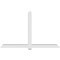Ekena Millwork Eugene Architectural Grade PVC Gable Bracket, 108"W x 67 1/2"H x 6"D x 6"F, 15/12 Pitch GBP108X68X0606EUG00 - alternate 4